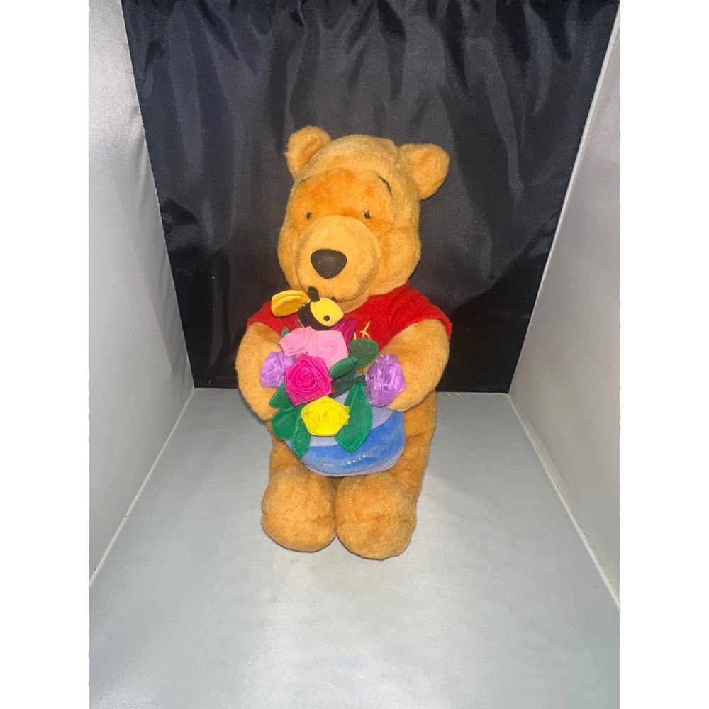 Disney's Winnie the Pooh 16" Pooh‎ With Flowers In Hunny Pot Plush
